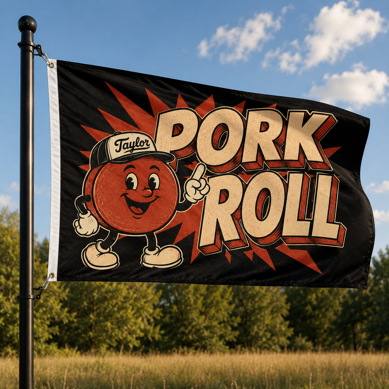 Pork Roll Forever Flag -True Jersey