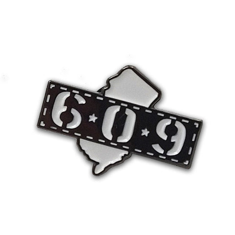 609 Area Code Stamp Enamel Pin