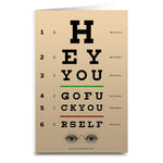 Eye Test Chart Card - Shady Front