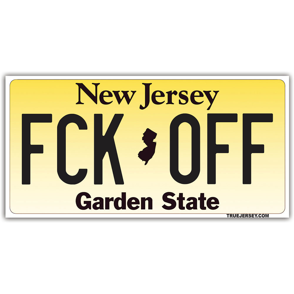 License Plate "FCK OFF" Sticker - Shady Front