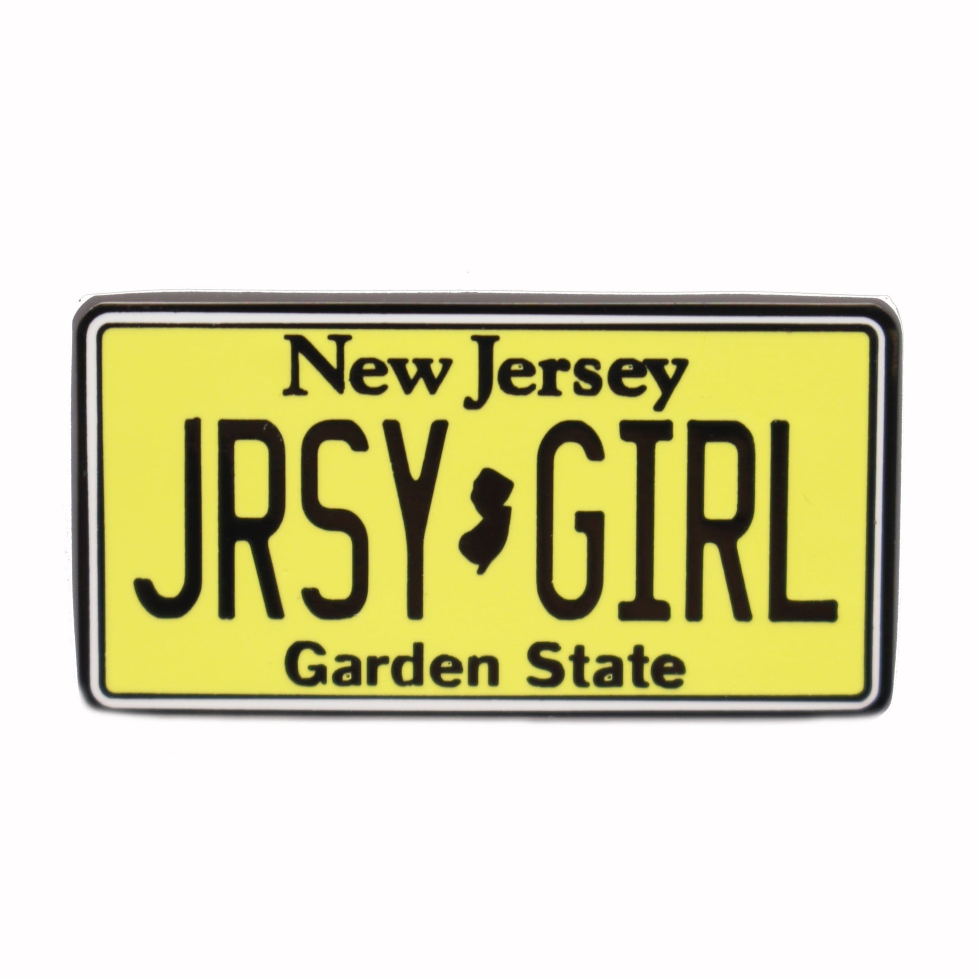 Jersey Girl License Plate Enamel Pin - Shady Front
