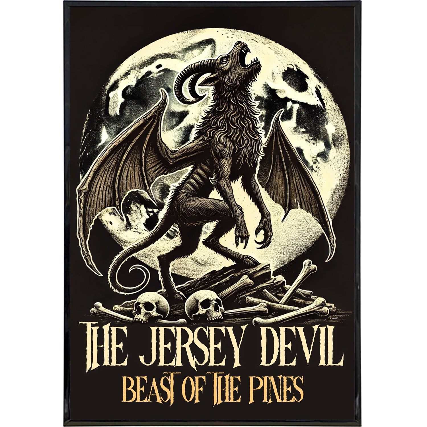 Jersey Devil Beast of the Pines Poster Print - True Jersey