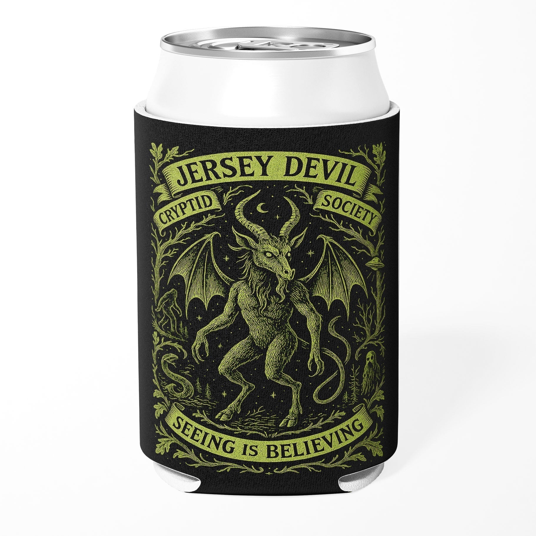 Jersey Devil Cryptid Society Can Cooler - The Original Underground / theoriginalunderground.com