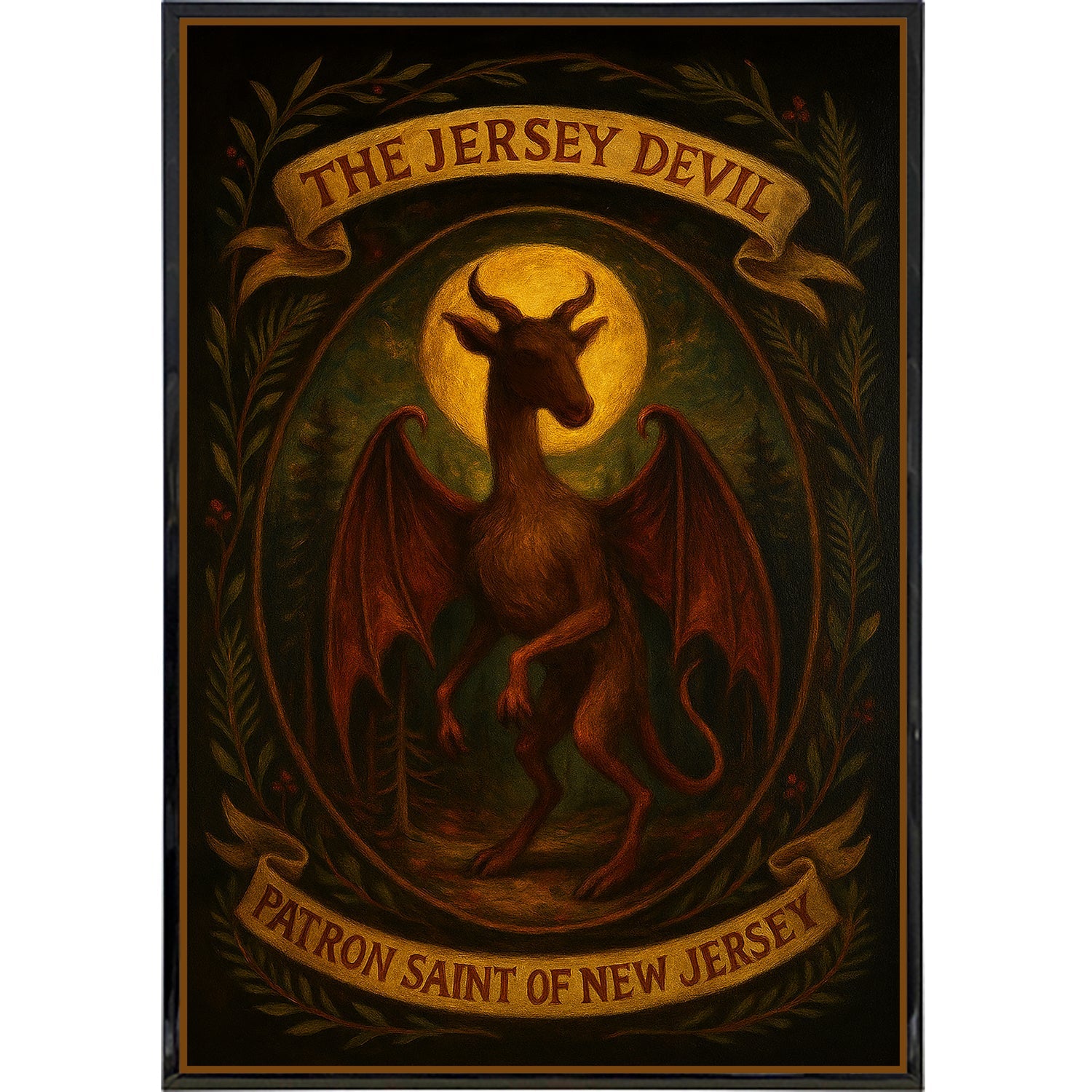 Jersey Devil Patron Saint of New Jersey Poster Print - True Jersey