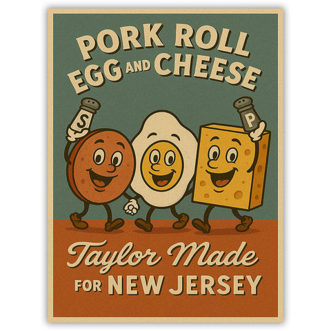 Pork Roll Egg and Cheese Taylor Made Sticker