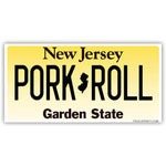 Pork Roll License Plate Sticker