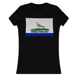 A black t-shirt featuring a graphic of a seagull with the text 'REPUBLIC OF NEW JERSEY' and the state flag.