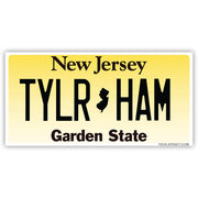 Taylor Ham License Plate Sticker - True Jersey