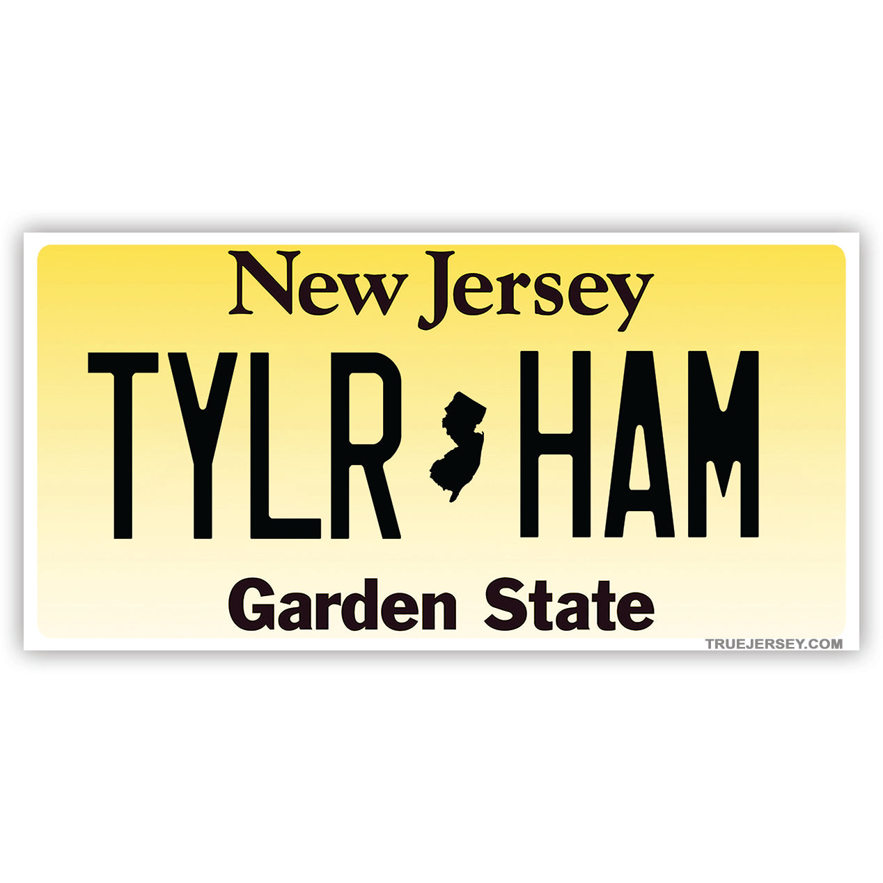 Taylor Ham License Plate Sticker - True Jersey