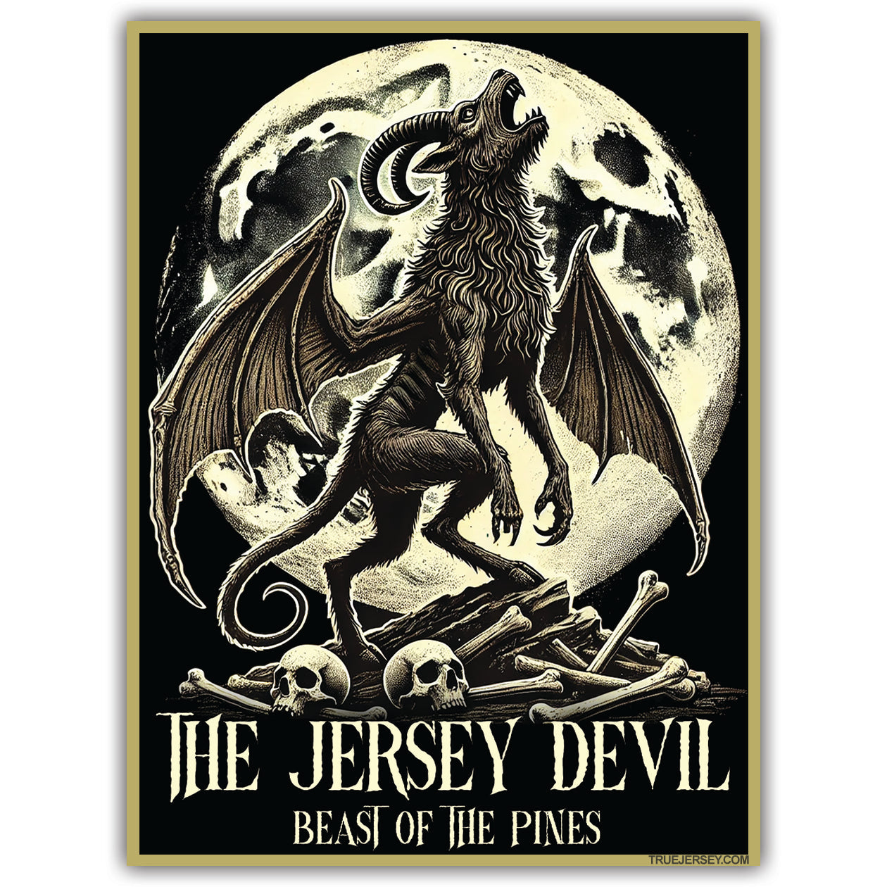 Jersey Devil Beast of the Pines Sticker - Shady Front