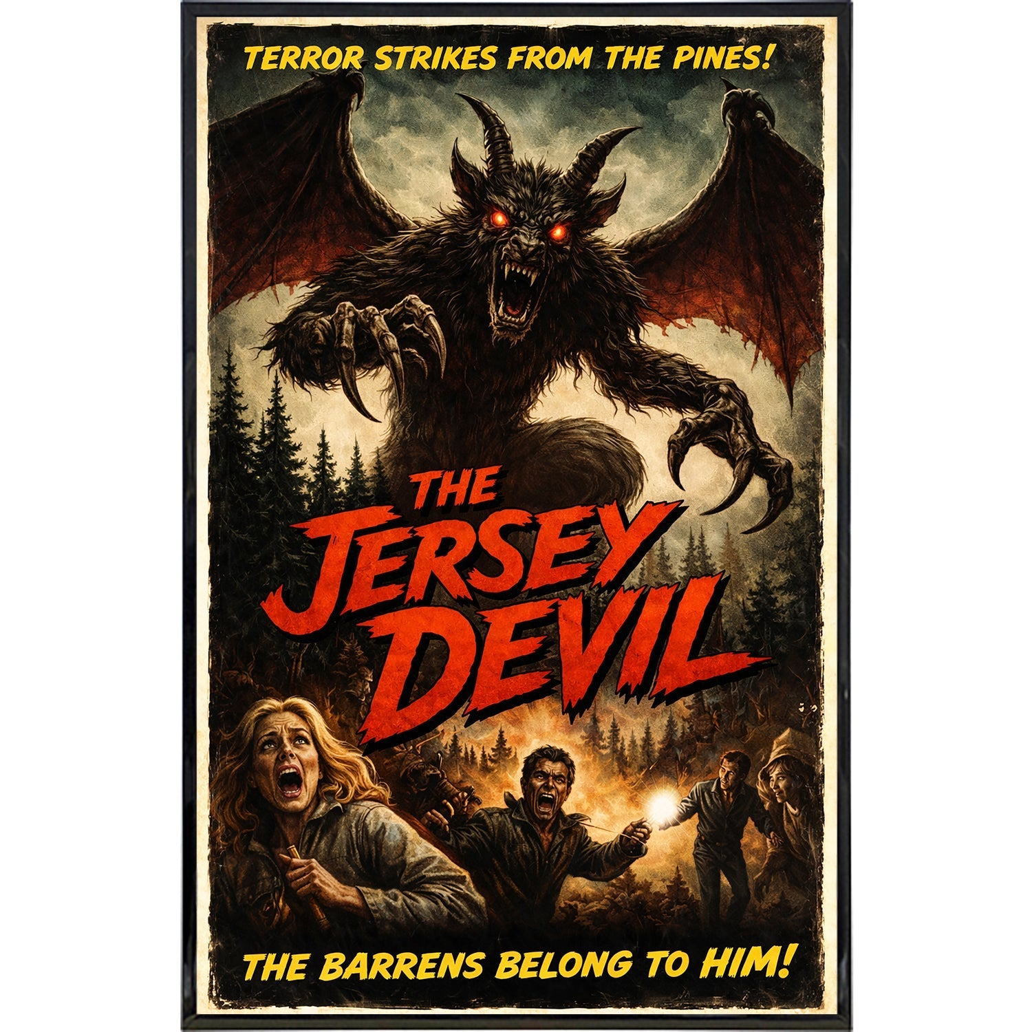 The Jersey Devil Horror Movie Poster Print - Shady Front