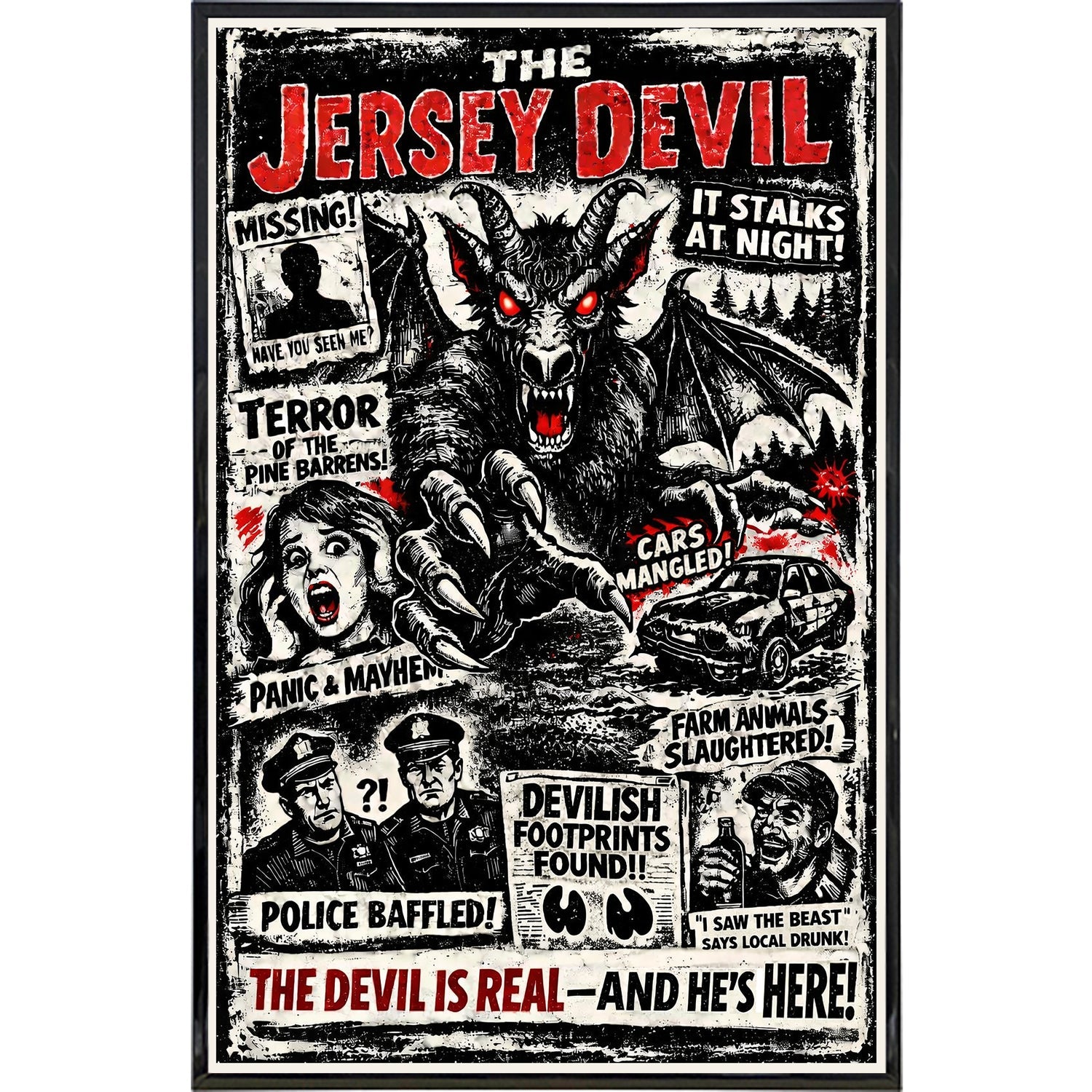 The Jersey Devil It Stalks at Night Print - Shady Front