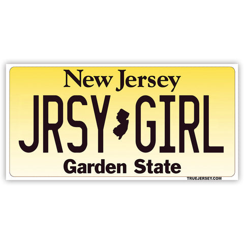Jersey Girl License Plate Car Magnet