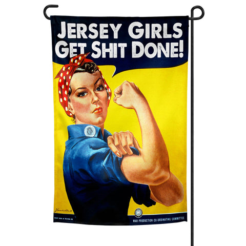 Jersey Girls Get S--t Done Garden Flag