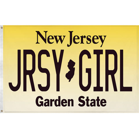 Jersey Girl License Plate Flag