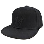 Solid Black "NJ" Hat - Shady Front