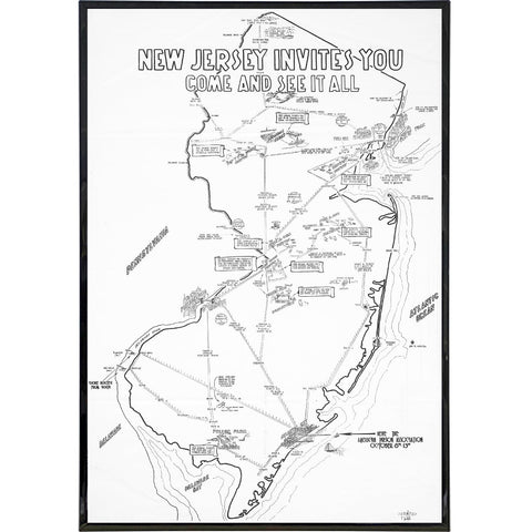 New Jersey Prison Association Travel Map Print - True Jersey